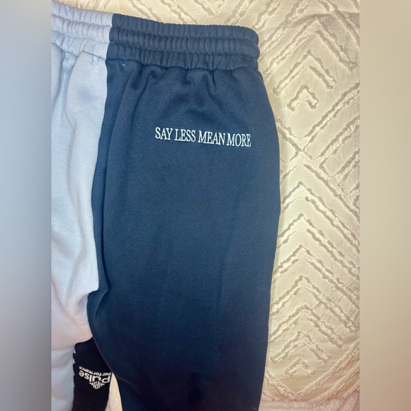 MAYFAIR Comfy Set, Say Less Mean More Cozy Oversize Sweatsuit, Blue - Picture 11 of 15